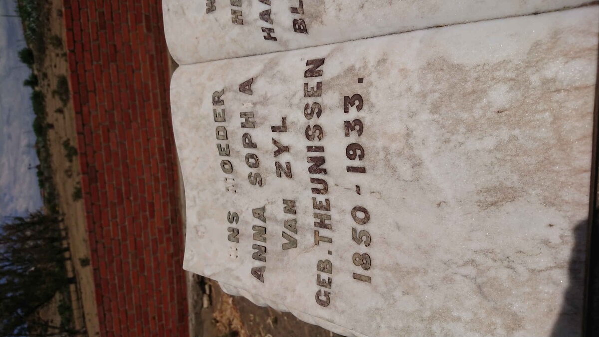 ZYL Anna Sophia, van nee THEUNISSEN 1850-1933