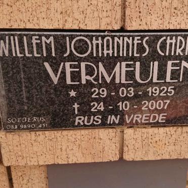 VERMEULEN Willem Johannes Christiaan 1925-2007