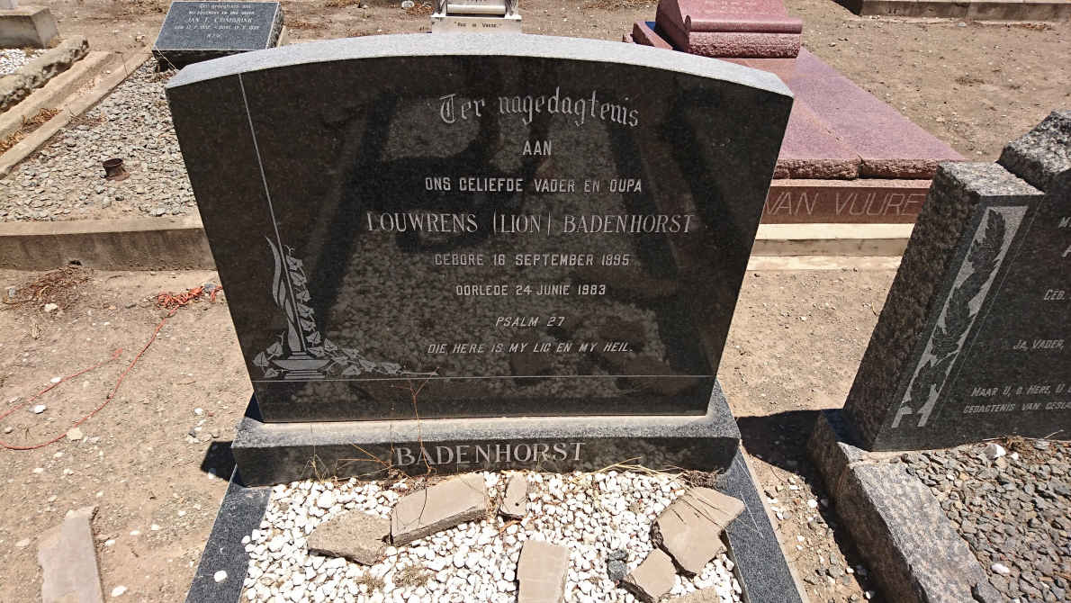 BADENHORST Louwrens 1895-1983
