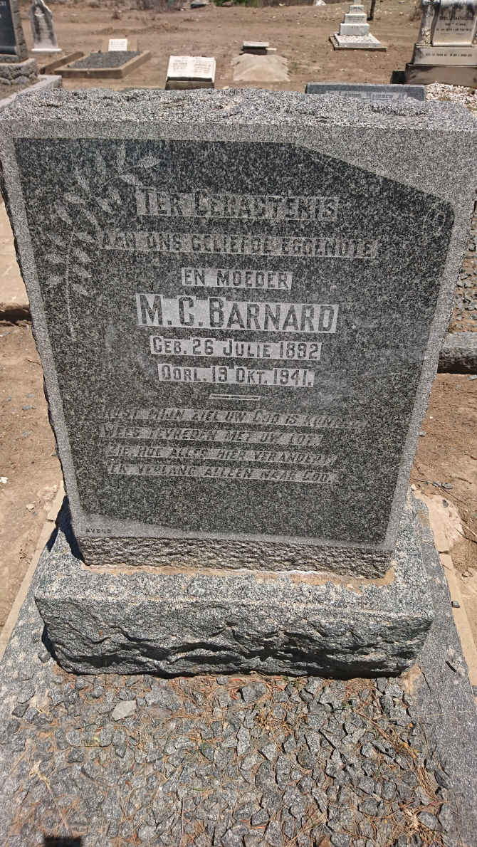 BARNARD M.C. 1892-1941