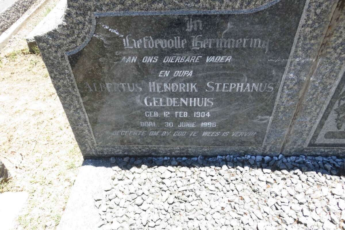 GELDENHUIS Albertus Hendrik Stephanus 1904-1996