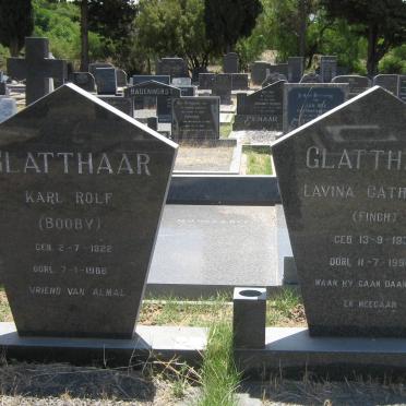 GLATTHAAR Karl Rolf 1922-1986 &amp; Lavina Catharina 1931-1990