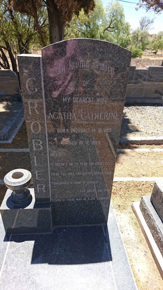 GROBLER Agatha Catherine nee NORVAL 1919-1965