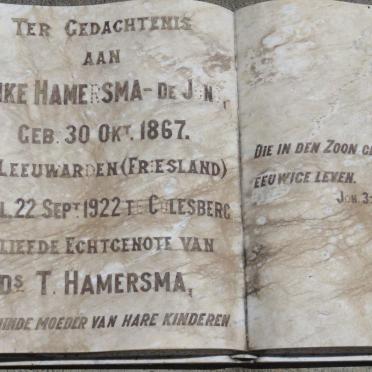 HAMERSMA Minke nee DE JONG 1867-1922