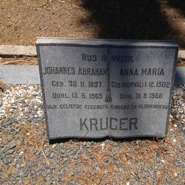 KRUGER Johannes Abraham 1897-1965 &amp; Anna Maria NORVAL 1902-1966