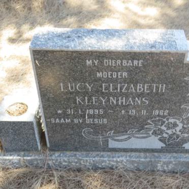 KLEYNHANS William Maartens 1898-1930 &amp; Lucy Elizabeth 1895-1962