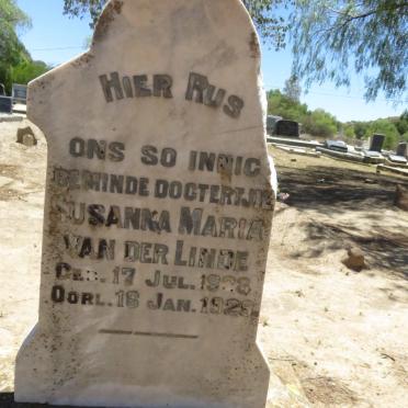 LINDE Susanka Maria, van der 1928-1929