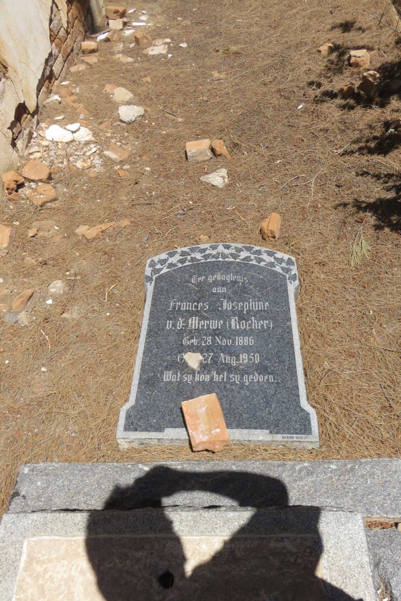 MERWE Frances Josephine, v.d. nee ROCHER 1886-1950