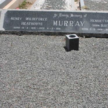 MURRAY Henry Wilbeforce Heathcote 1901-1981 &amp; Henrietta SLUITER 1908-1998
