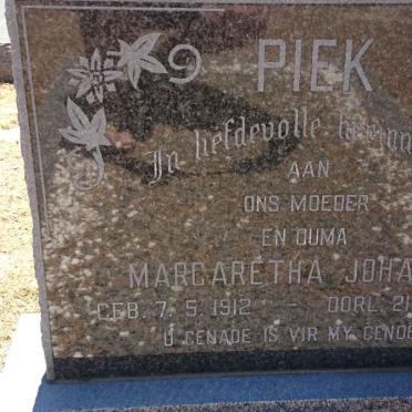 PIEK Margaretha Johanna 1912-1993