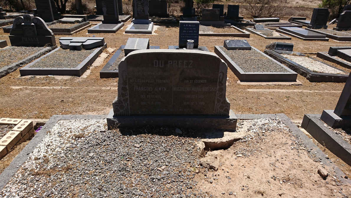 PREEZ Francois Alwyn, du ?-? &amp; Magdalena Maria ?