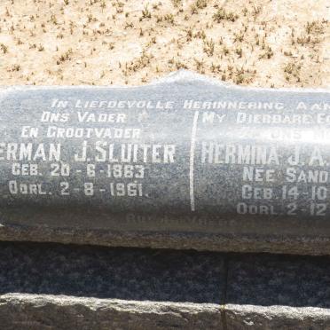 SLUITER Herman J. 1863-1961 &amp; Hermina J.A. SANDBRINK 1868-1954