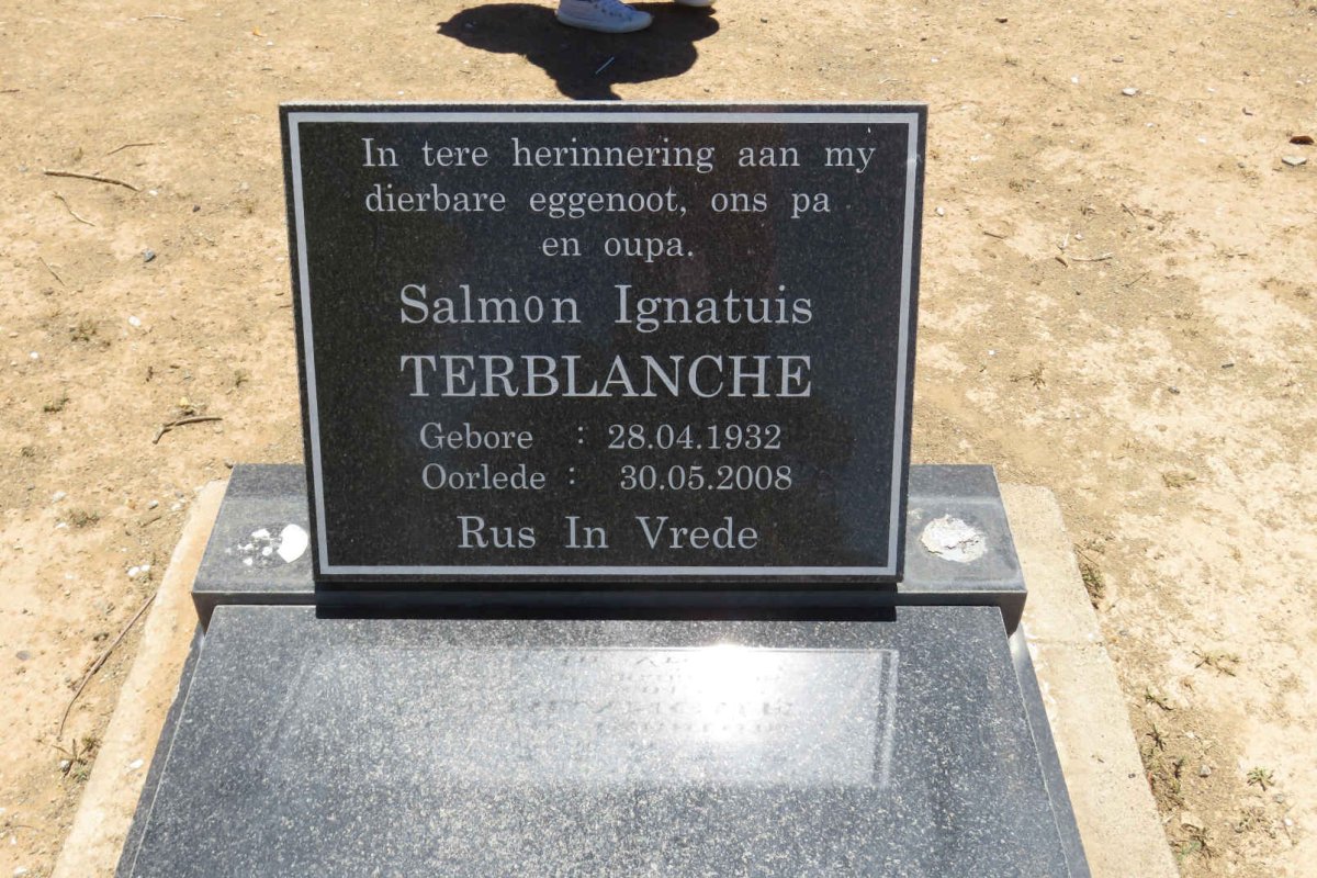 TERBLANCHE Salmon Ignatuis 1932-2008