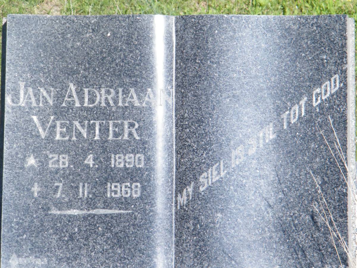 VENTER Jan Adriaan 1890-1968