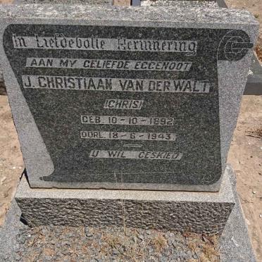 WALT J. Christiaan, van der 1892-1943