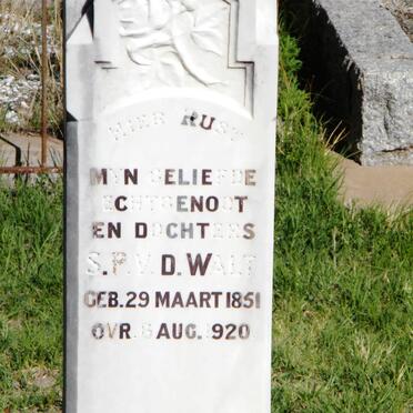 WALT S.P., v.d. 1851-1920