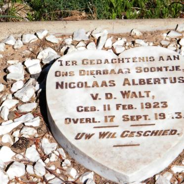 WALT Nicolaas Albertus, v.d. 1923-1923