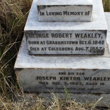 WEAKLEY George Robert 1840-1887 :: WEAKLEY Joseph Kinton -1885