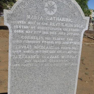 KOCK Maria Catharina, de 1815-1852 :: DE KOCK Cornelis 1843-1852 :: DE KOCK Servaas Nicolaas 1847-1850