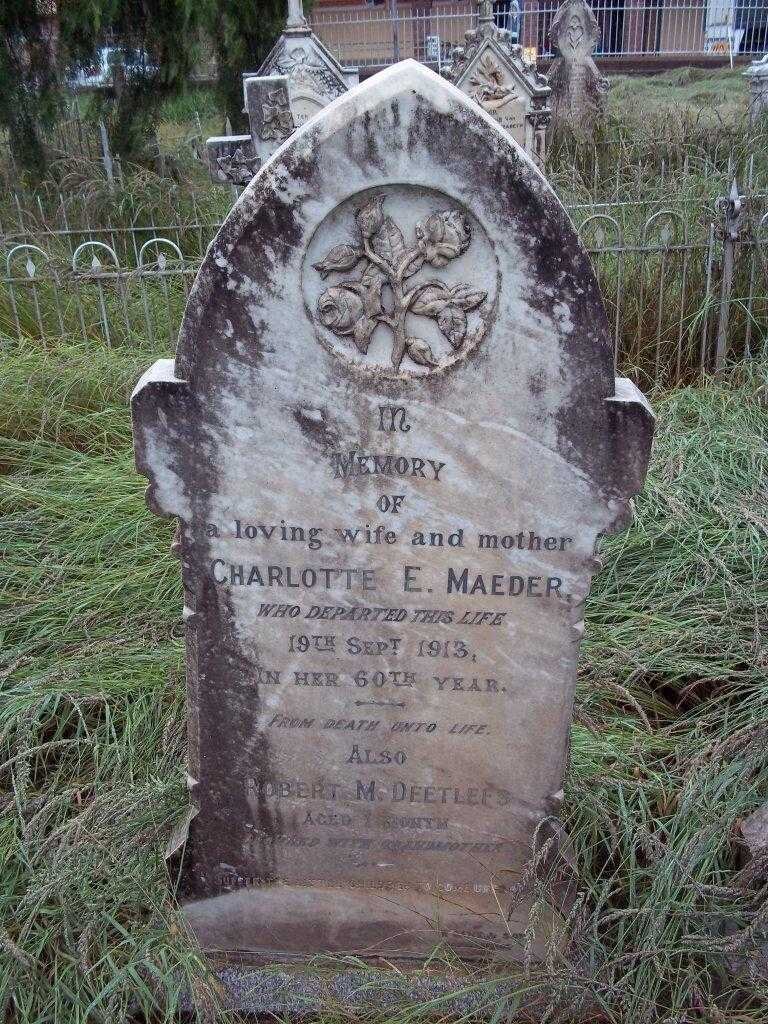 MAEDER Charlotte E. -1913 :: DEETLEFS Robert M.