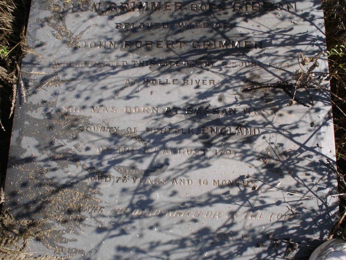 GRIMMER Ellen nee GIBBON 1797-1874