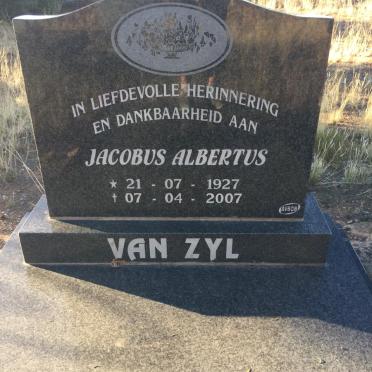 ZYL Jacobus Albertus, van 1927-2007