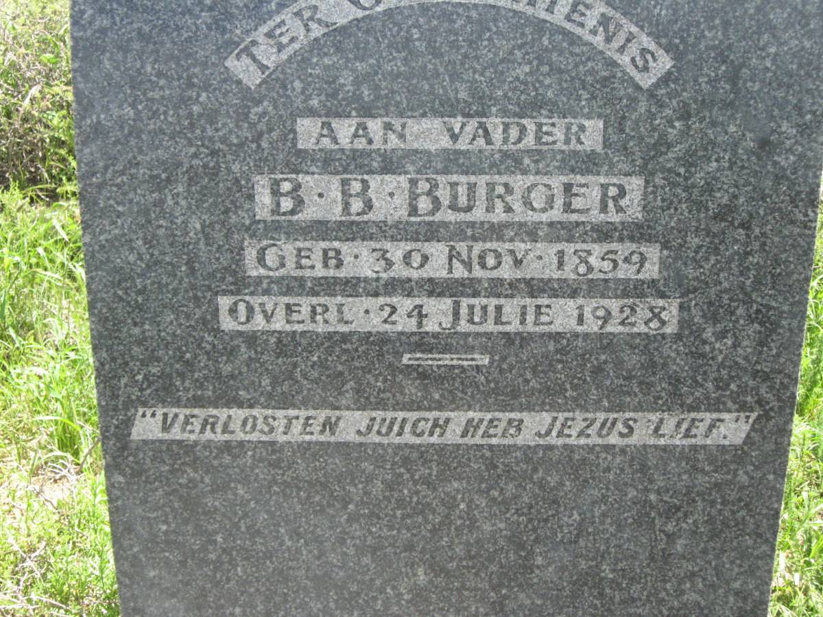 BURGER B.B. 1859-1928