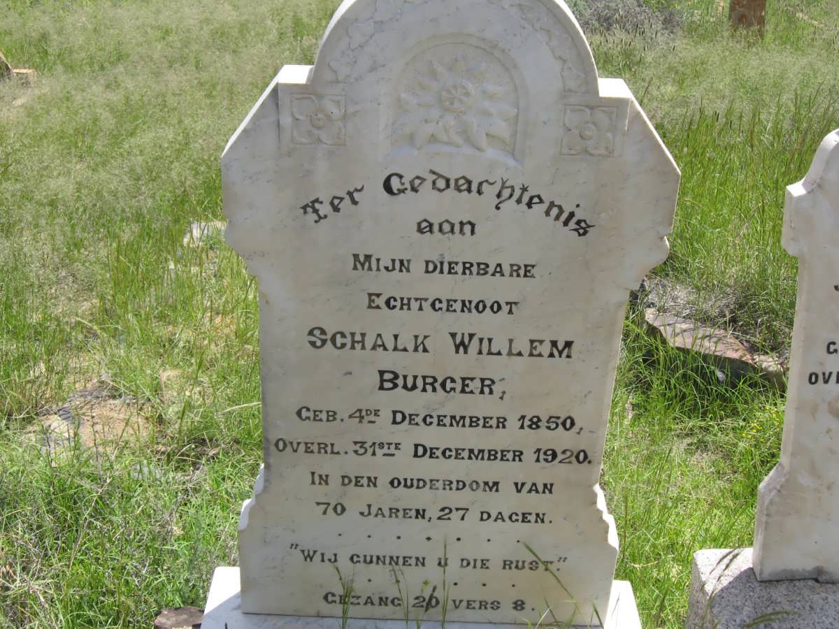 BURGER Schalk Willem 1850-1920