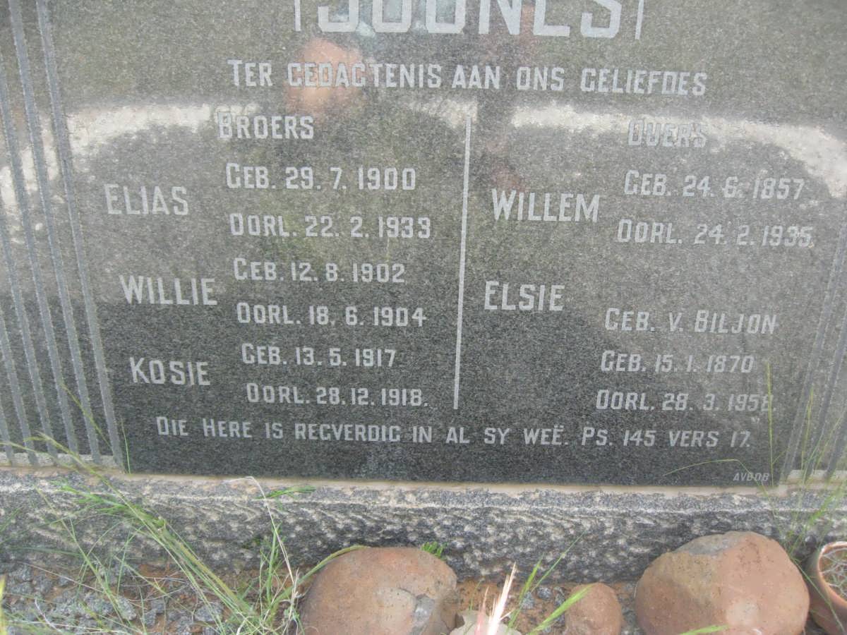 SOUNES Willem 1857-1935 &amp; Elsie V. BILJON 1870-1958