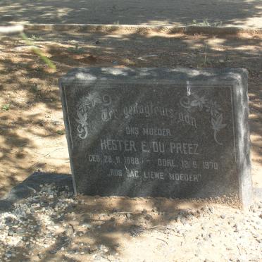 PREEZ Hester E., du 1888-1970