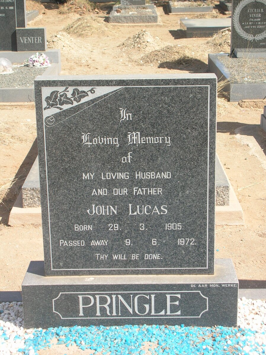 PRINGLE John Lucas 1905-1972 