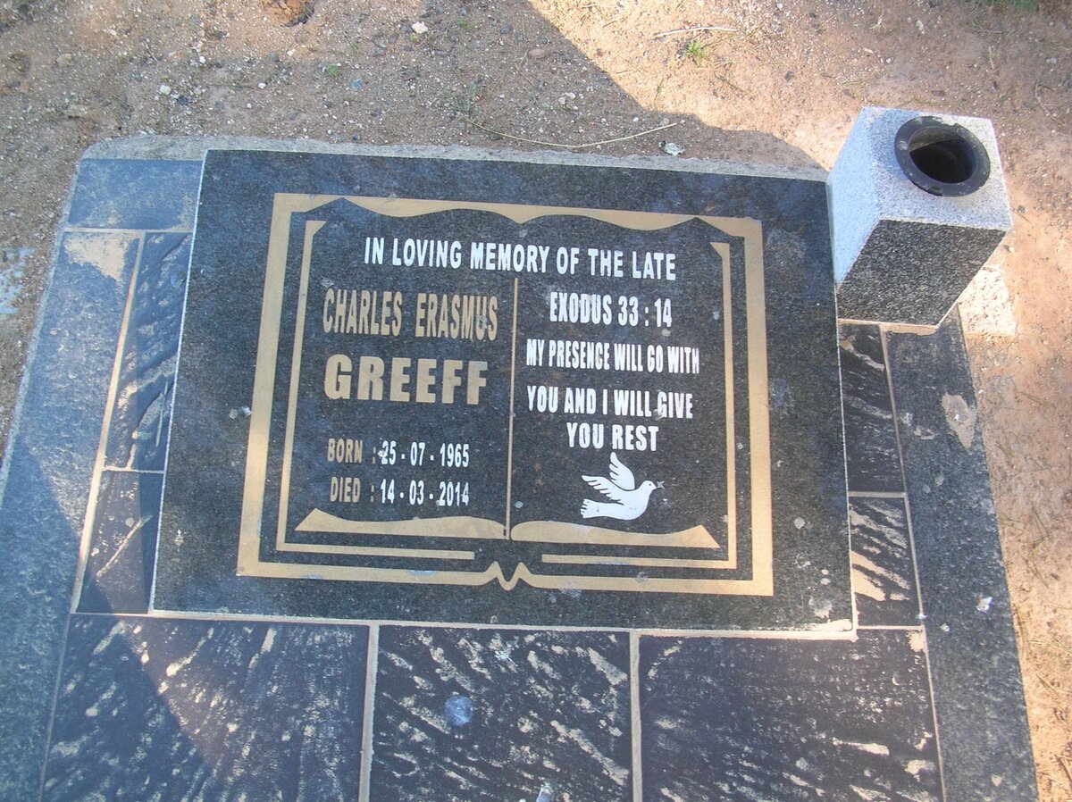 GREEFF Charles Erasmus 1965-2014