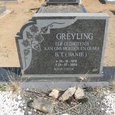 GREYLING B.T. 1910-2003
