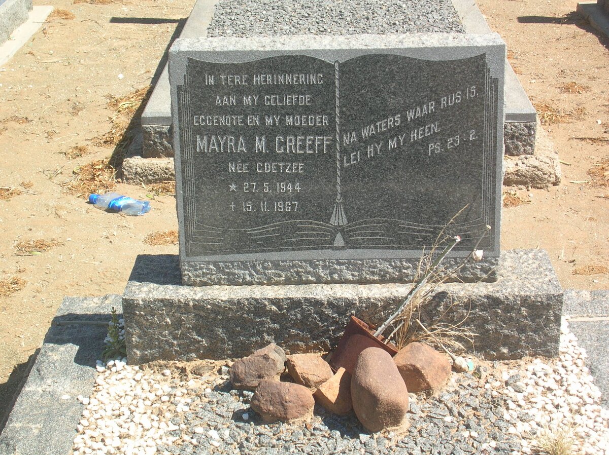 GREEFF Mayra M. nee COETZEE 1944-1967