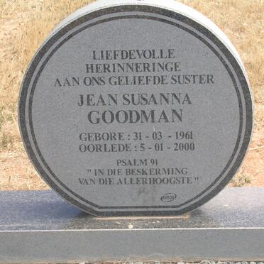 GOODMAN Jean Susanna 1961-2000