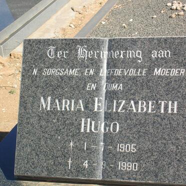 HUGO Maria Elizabeth 1905-1990