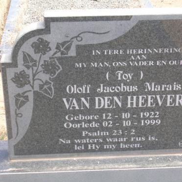 HEEVER Oloff Jacobus Marais, van den 1922-1999