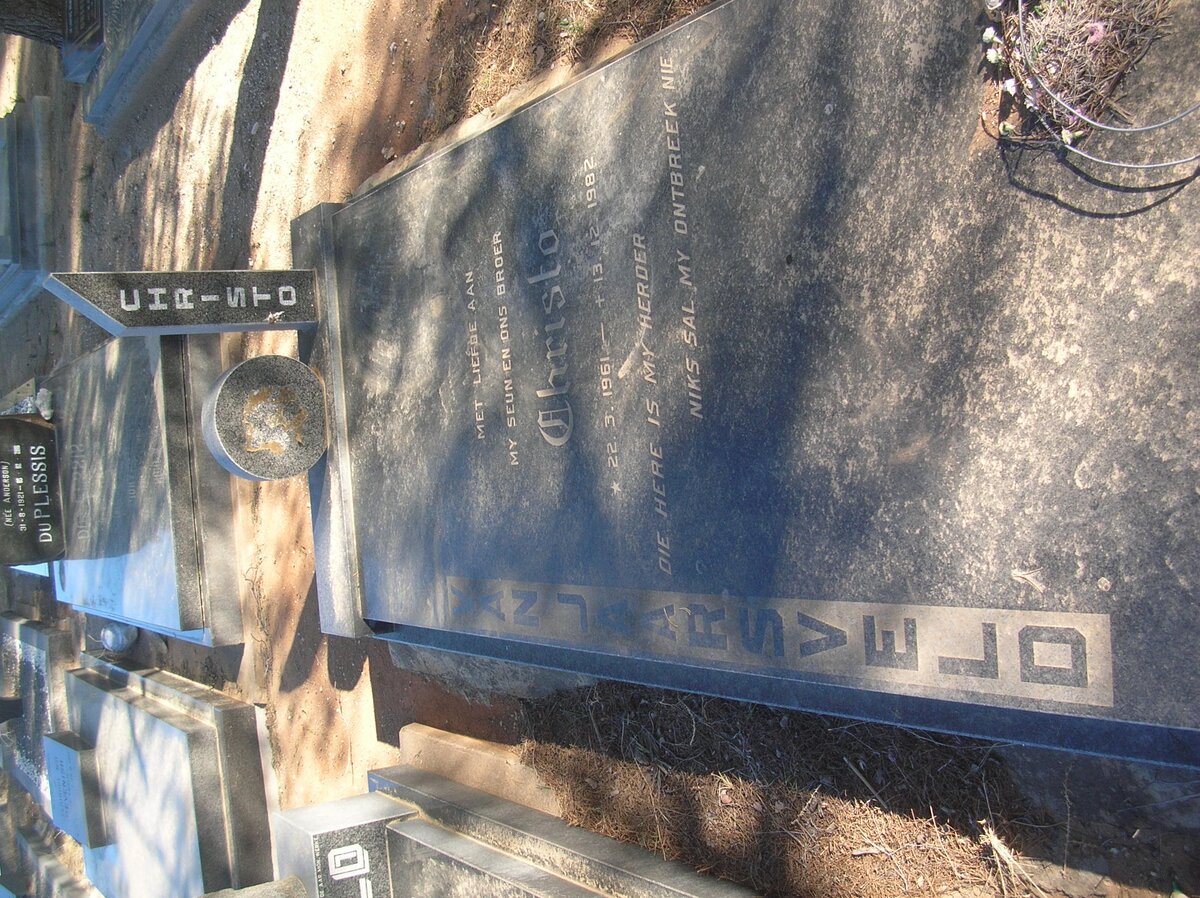 JAARSVELD Christo, van 1961-1982