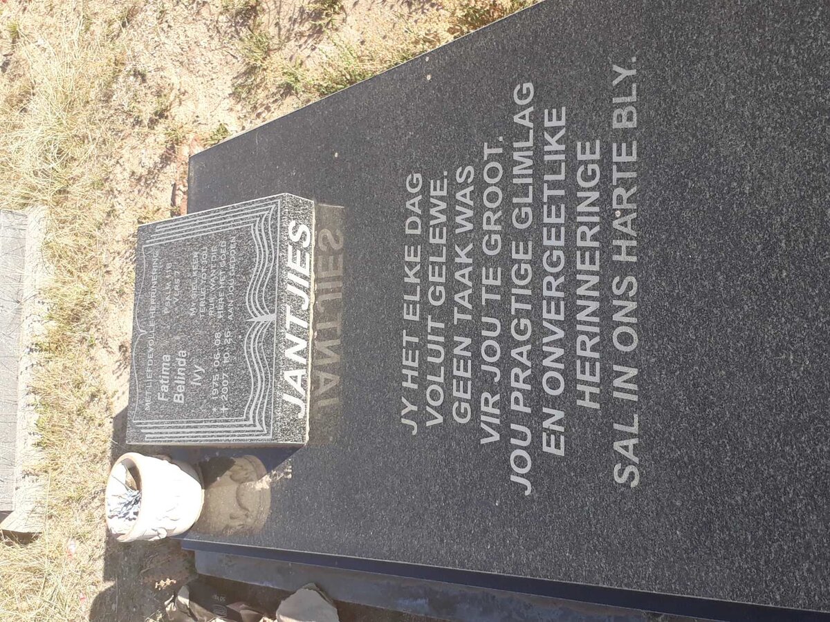 JANTJIES Fatima Belinda Ivy 1975-2007