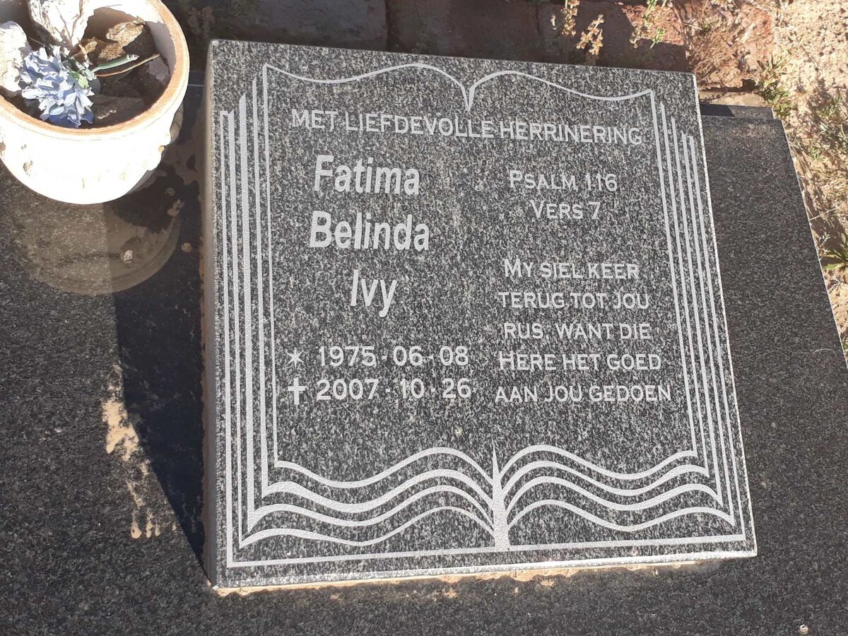 JANTJIES Fatima Belinda Ivy 1975-2007