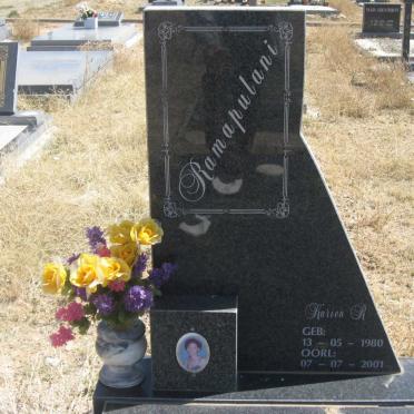 RAMAPULANI Karien R. 1980-2001