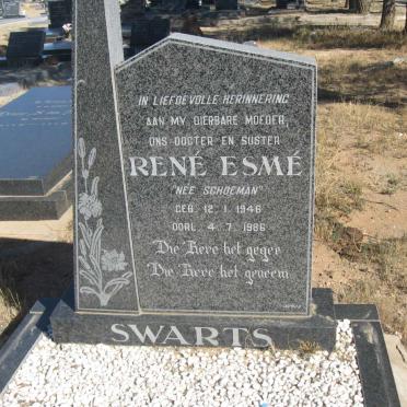 SWARTS René Esmé nee SCHOEMAN 1946-1986