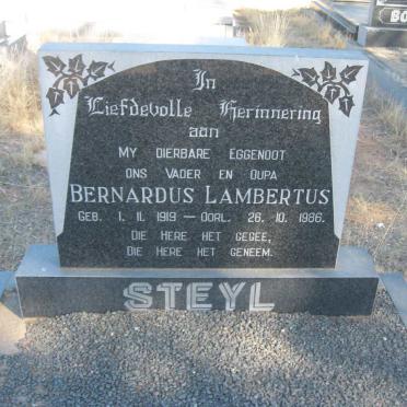 STEYL Bernardus Lambertus 1919-1986