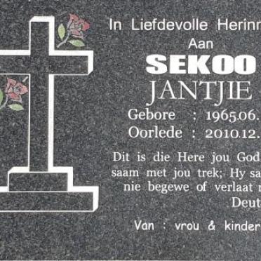 SEKOO Jantjie 1965-2010