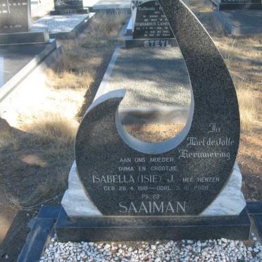 SAAIMAN Isabella J. nee HENZEN 1918-2000