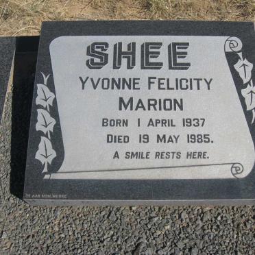 SHEE Yvonne Felicity Marion 1937-1985