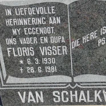 SCHALKWYK Floris Visser, van 1930-1981 