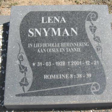 SNYMAN Lena 1928-2001