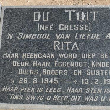 TOIT Rita, du nee GRESSE 1945-1975
