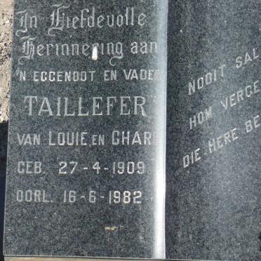 TAILLEFER ? 1909-1982